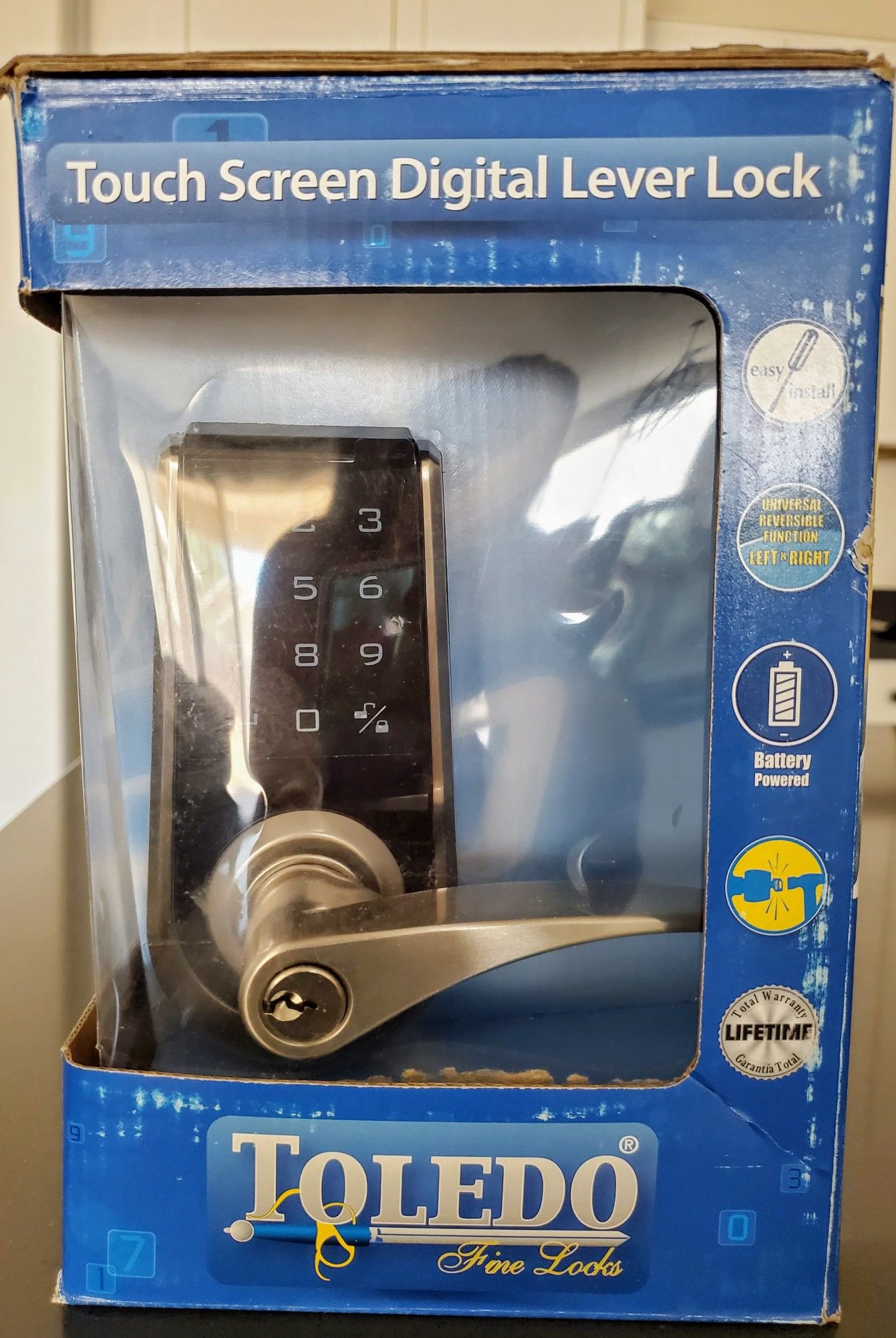 Brand new Toledo Fine Locks Bilbao Single Cylinder Stainless Steel Touch Screen Door Lock