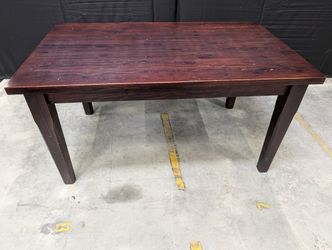 Dark Wood Rectangular Dining Table