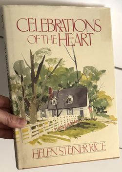 Vintage Celebrations Of The Heart Hardback Book by Helen Steiner Rice Watercolor Printed Cover & Illustrations