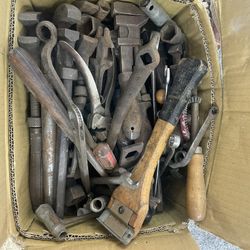 Box Full Of Vintage Tools 
