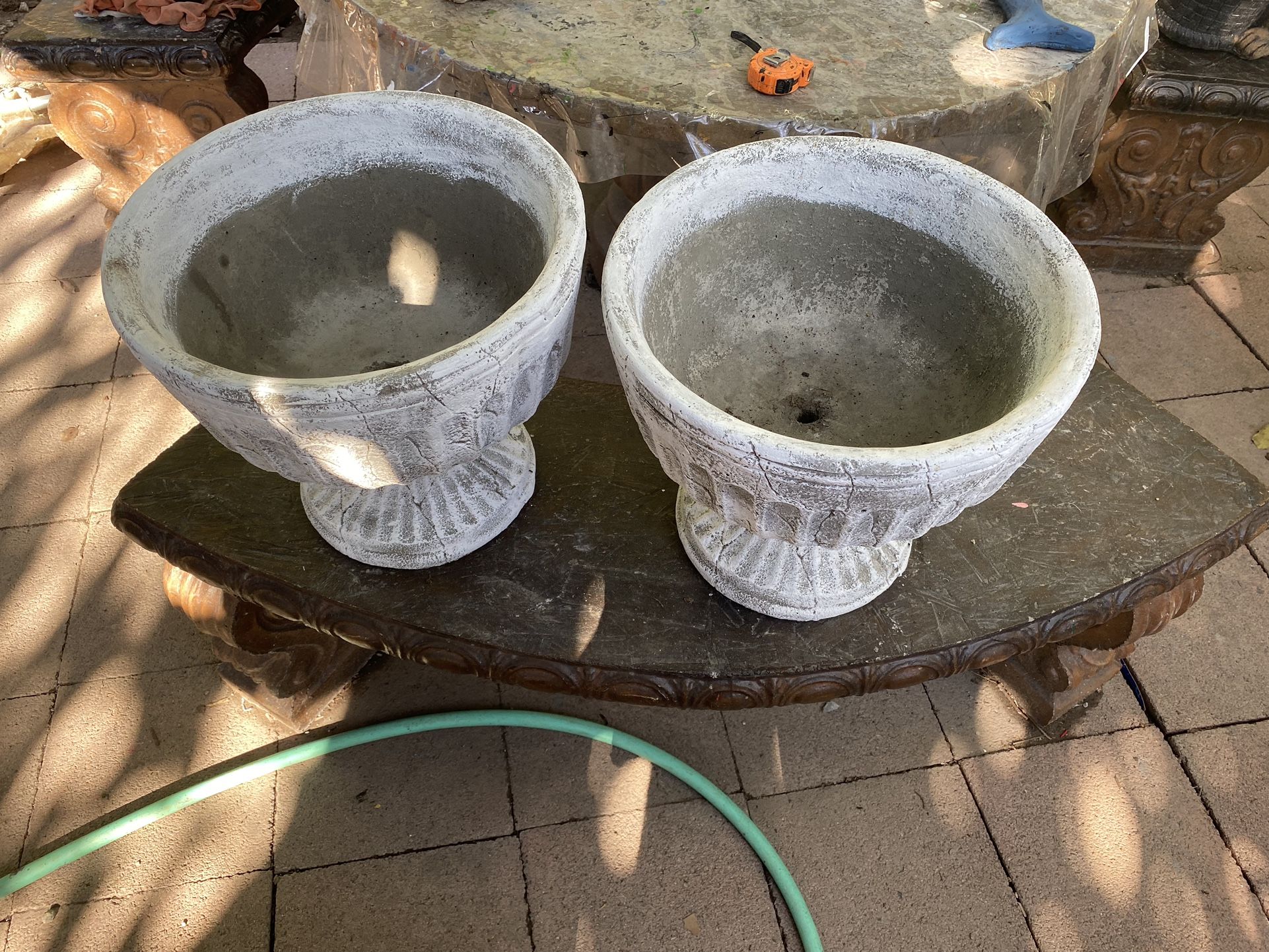 Set De 2 Macetas De Cememento 