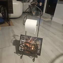 Toilet Paper Holder Free Standing + Magizine Holder