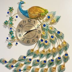 peacock clock