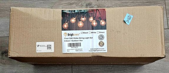 Brightown Clear G40 Globe String Light Set