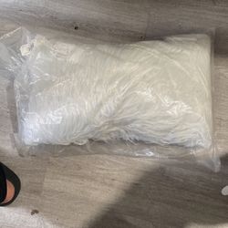 white faux pillow