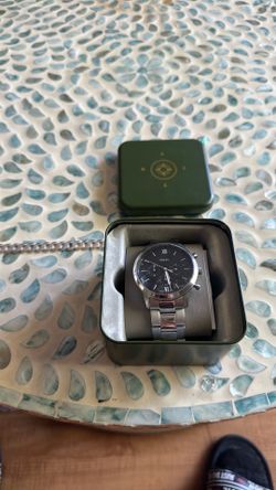 Fossil watch and silver bracelet