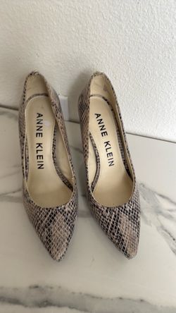 Anne Klein Snakeskin Print Pointed-Toe Pumps
