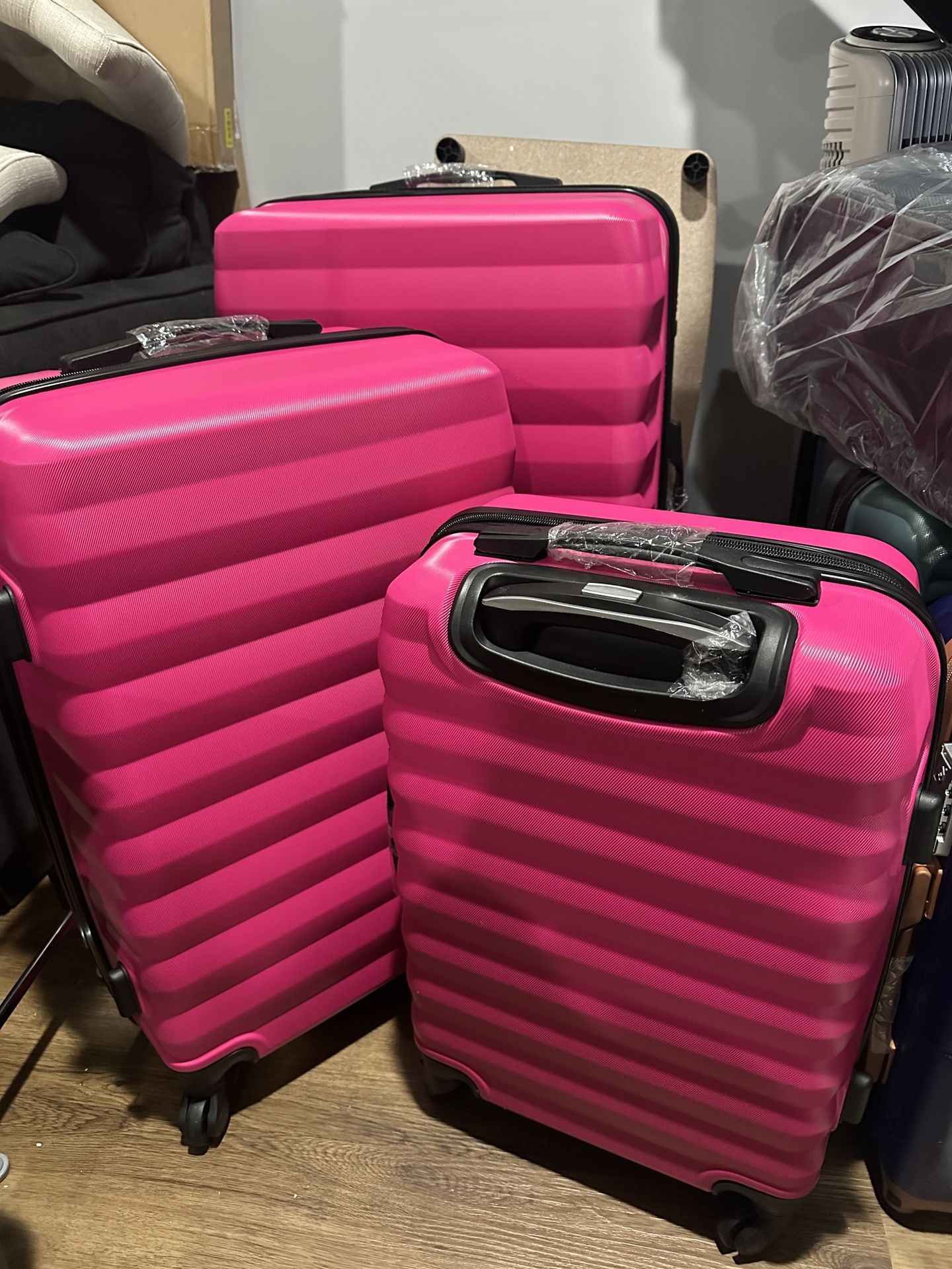Hot Pink Luggage Set