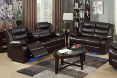 Brand new brown or black sofa + loveseat recliners