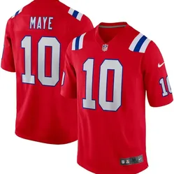 YOUTH NEW ENGLAND PATRIOTS DRAKE MAYE ALTERNATE RED JERSEY STITCHED SMALL / MED / LARGE