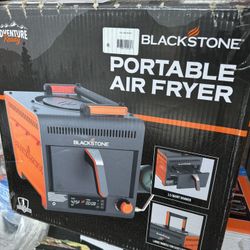 Blackstone Adventure Ready Portable Propane Air Fryer, 4 Quart, Gray & Orange, 18W, 3ft Cord