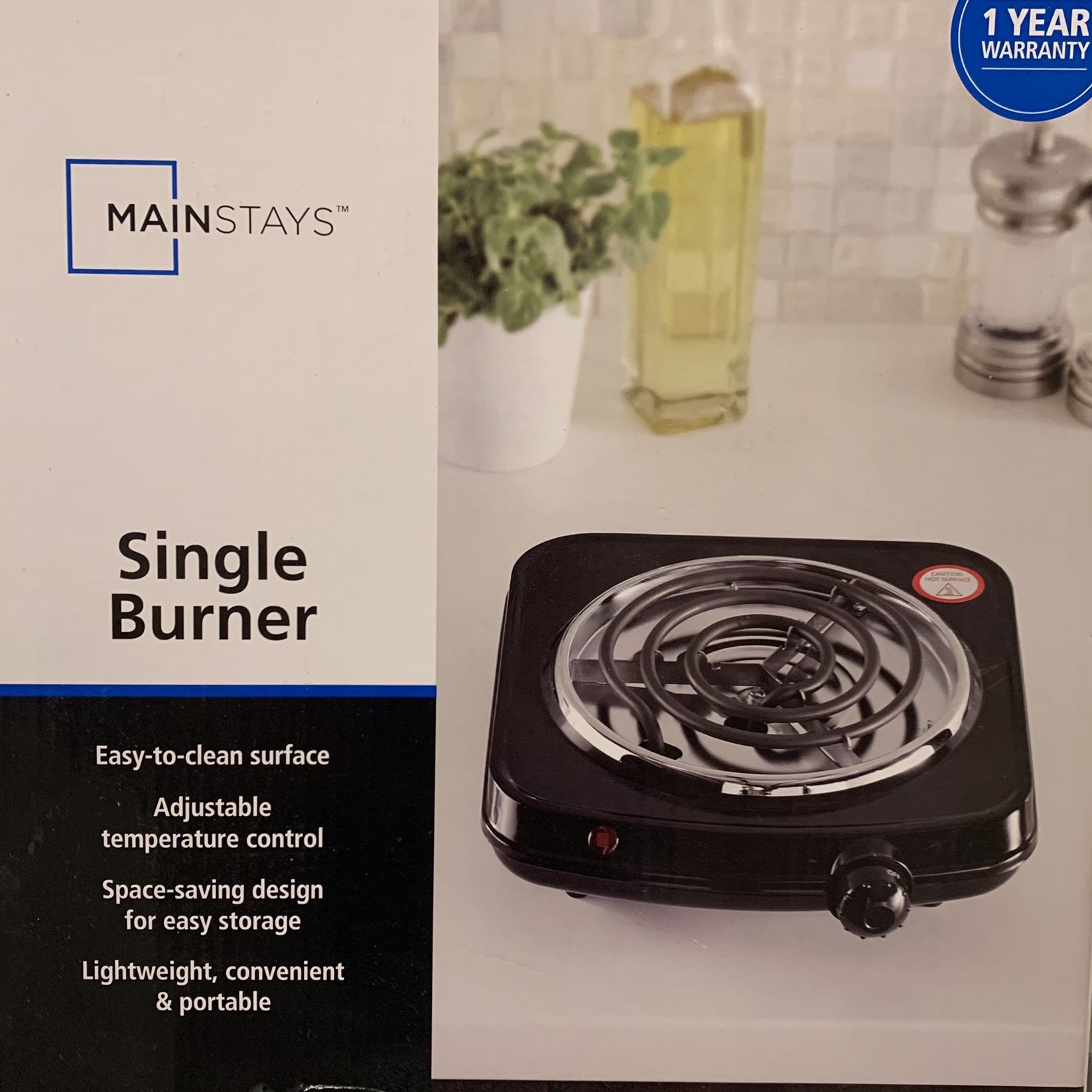 Mainstays Single Burner /$5.00 Cash