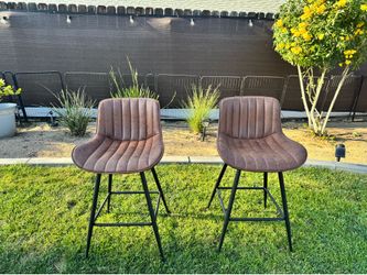 Leather bar stools