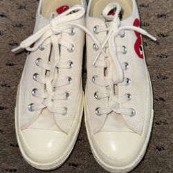 Converse Comme des Garcons CDG Play Low Top Shoes Sneakers Cream