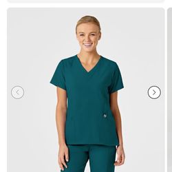 Women's Stylized V-Neck Scrub Top