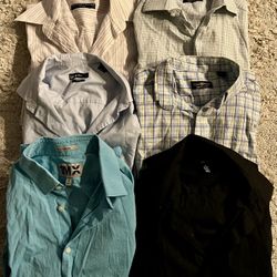 Men’s dress shirts size medium 15-15 1/2 (32/33)