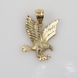 10kt Solid Gold Eagle Pendant 