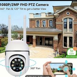 2.4GHz Safety Camera With Color Night Vision, Wireless High-definition Indoor/outdoor Camera, Bidirectional Audio, Wireless Camera Pan/tilt/zoom, Wi F