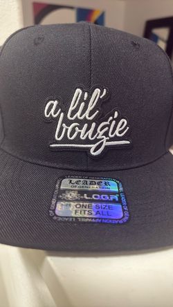 🧢 Custom Made “A LIL BOUGIE” Black Flat Bill Hat / Cap / Patch  / SnapBack - NEW