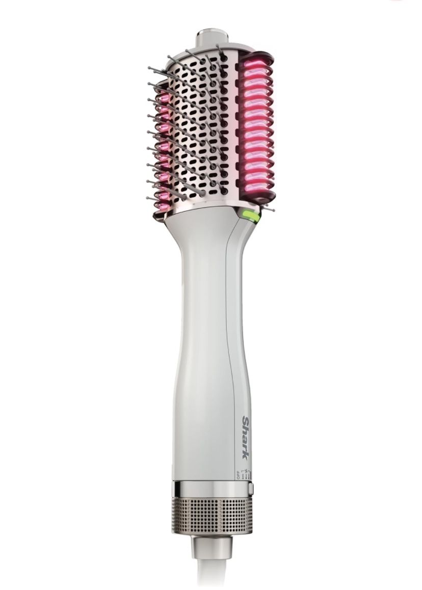 Shark HT202 SmoothStyle Heated Comb + Blow Dryer Brush, Dual Mode, for All Hair Types, Silk