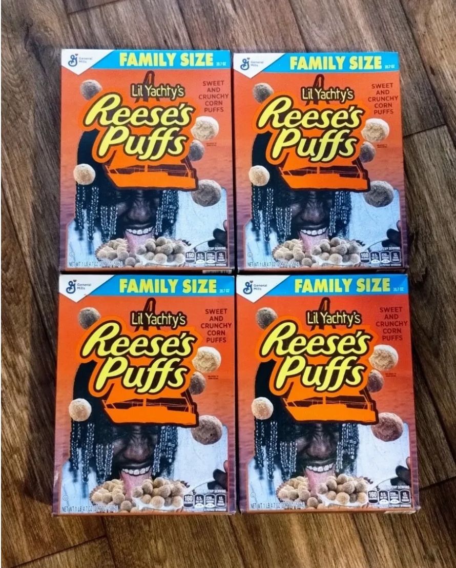 Lil Yachty Reese's Puffs Limited Edition Cereal - Full Set Of 4 New/Sealed