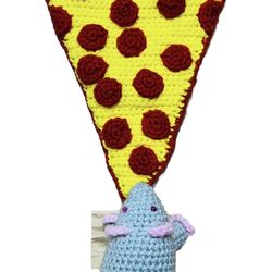 PIZZA Rat New York NYC KnottedNeon Handmade Crochet Clutch Purse bag Wristlet