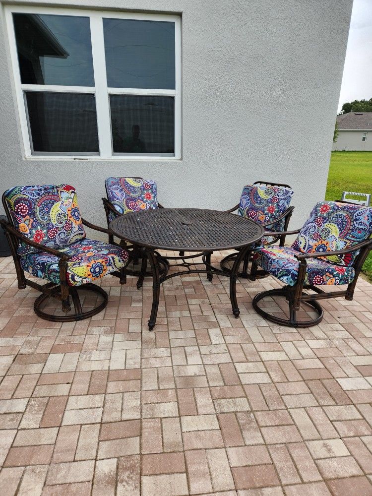 High End Patio Table And Chairs 
