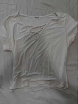 white criss cross crop top