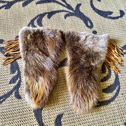 Revolutionary style Real Raccoon fur leather gloves