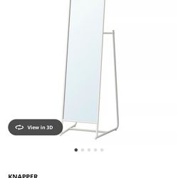 white ikea floor mirror