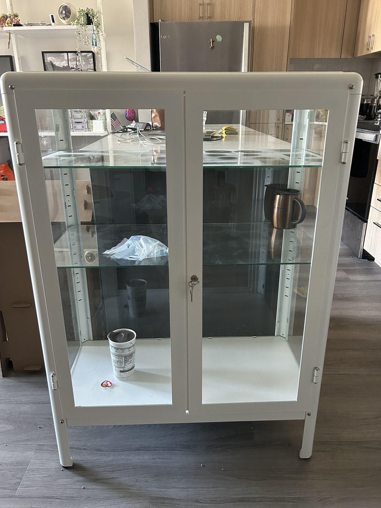 ‼️IKEA white glass cabinet FABRIKOR ON SALE‼️ - $119