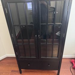 Black wooden cabinet - great condition