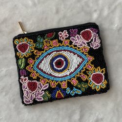 Beaded “Eye” Coin Purse