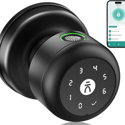 Fingerprint Door Lock, Smart Fingerprint Door Knob with Keypad, Biometric Door Lock with App Control, Auto Lock Door Lock with Code, Keyless Door Knob