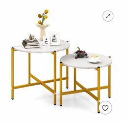 Set of 2 Round Nesting Coffee Tables