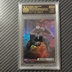 Venom Spider Man foil 1st edition card Disney Marvel GRADED GEM MINT 10 POP 1
