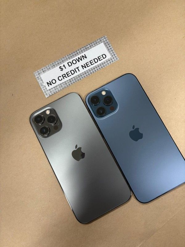 Apple IPhone 12 Pro Max 5G - Only $1 Today Pay The Rest Later! 