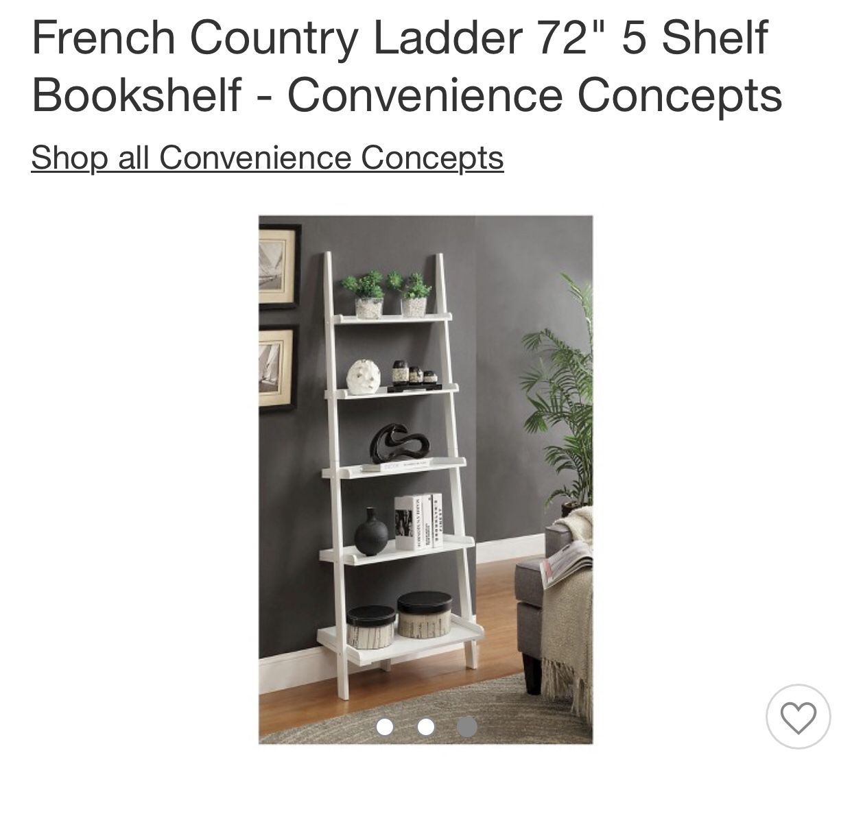 White ladder shelf