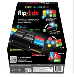 Moose Games Flipslide, Handheld Puzzle Game, Travel Toy Ages 8-13 4 modes (Speed, Multiplayer, Level, Memory) fast-paced puzzle fun; travel game and g