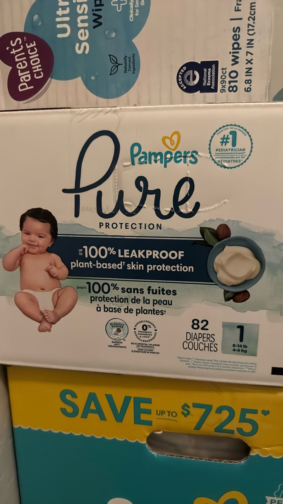 Pampers Pure Diapers Size 1