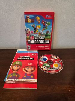 New Super Mario Bros.Wii Video Game CIB Video Game  With Manual & Reg Card