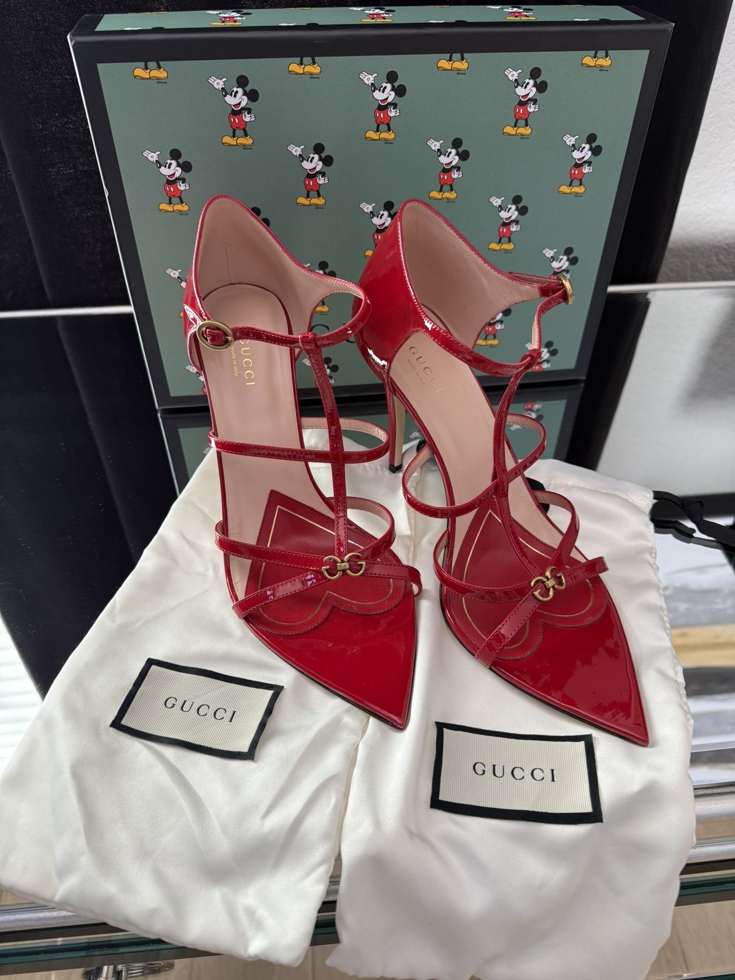 Red Patent Leather Gucci Heels