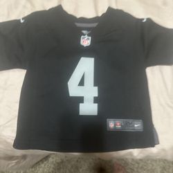 Used Once Raiders Carr Jersey Size 12 Months 