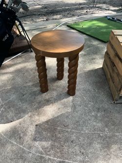 Solid wood end table
