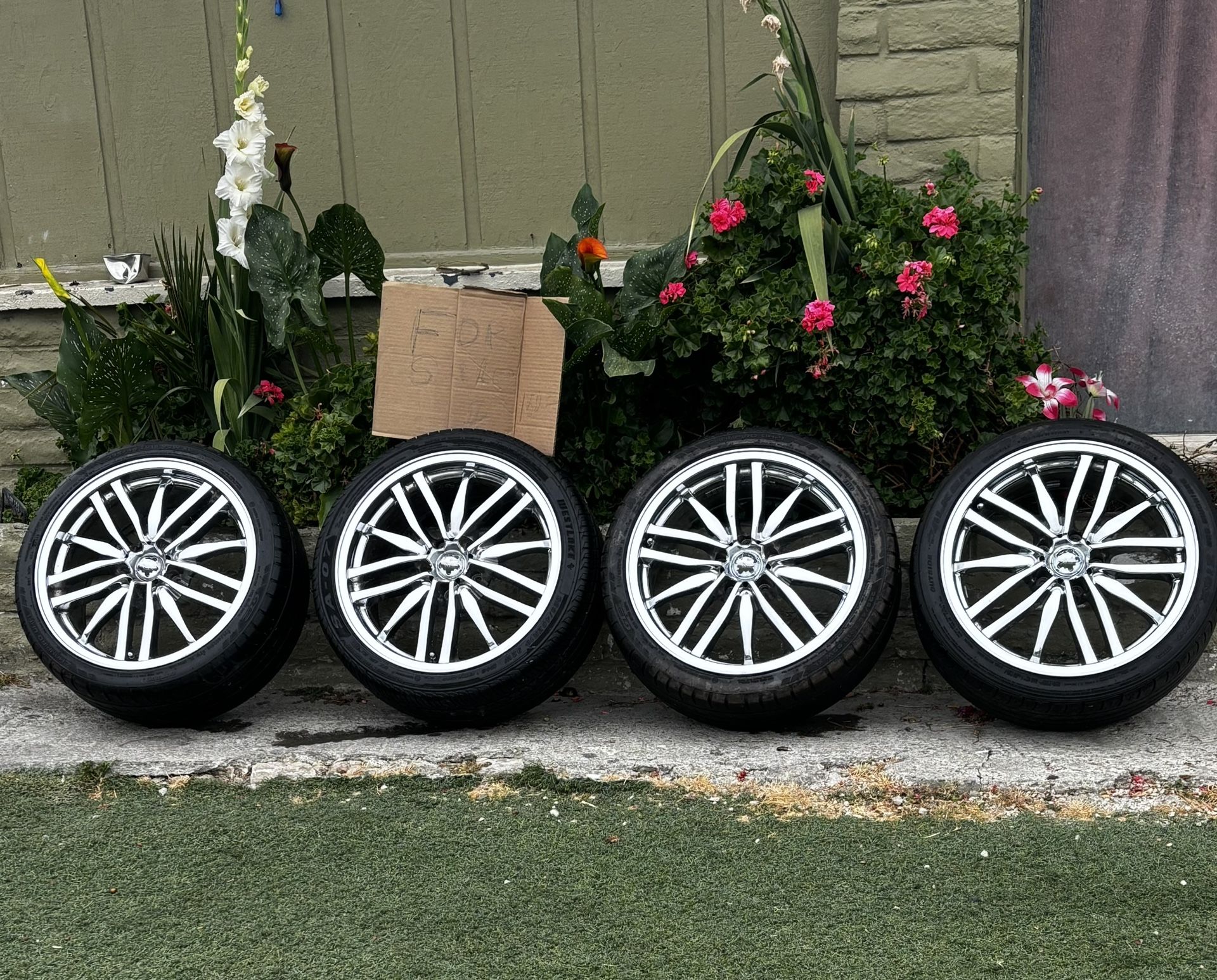 20-inch rim and tire with a 5 on 4.5 bolt pattern