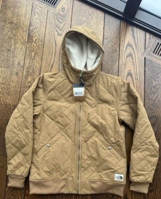 The North Face Cuchillo Mens Insulated FullZip Hooded Jacket Utility Brown Small