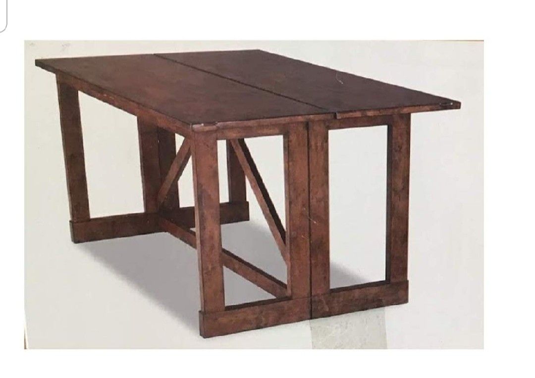 Klaussner Gate Leg Multifunctional Table Console Dining Desk Extending Oak