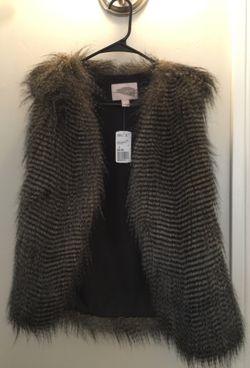 Fur vest - size small