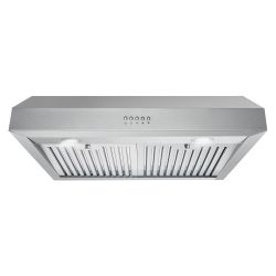 New Open Box 30" Under Cabinet Stainless Steel Range Hood with Push Button Controls