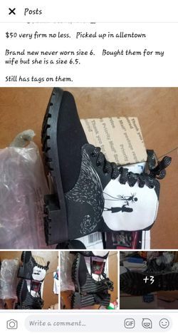New nightmare before christmas boots size 6